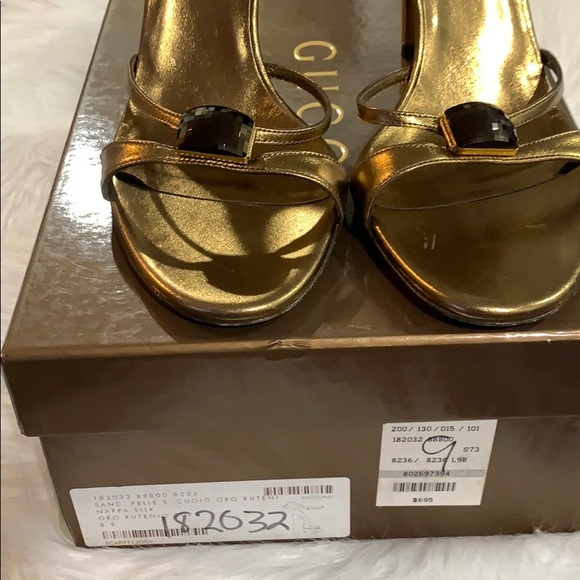 GUCCI GOLD JEWELED HEELS SiZE 9 - Picture 7 of 7